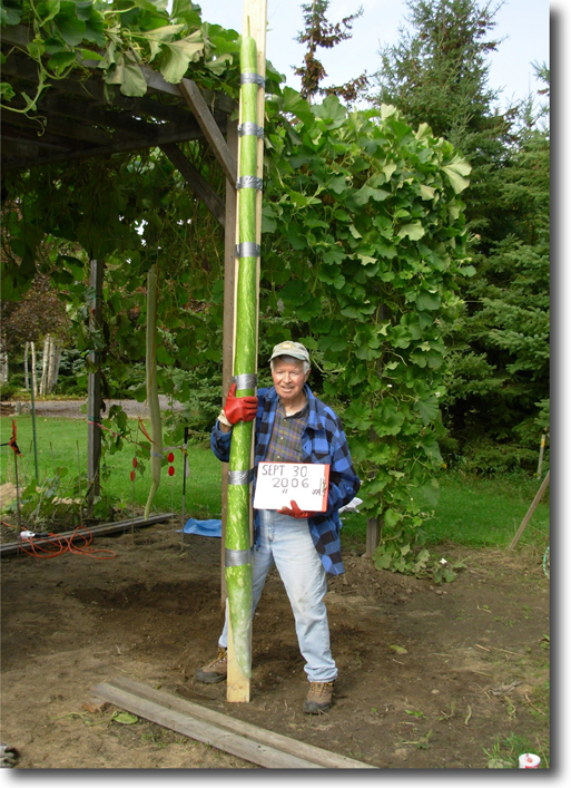 John Lyons with long gourd